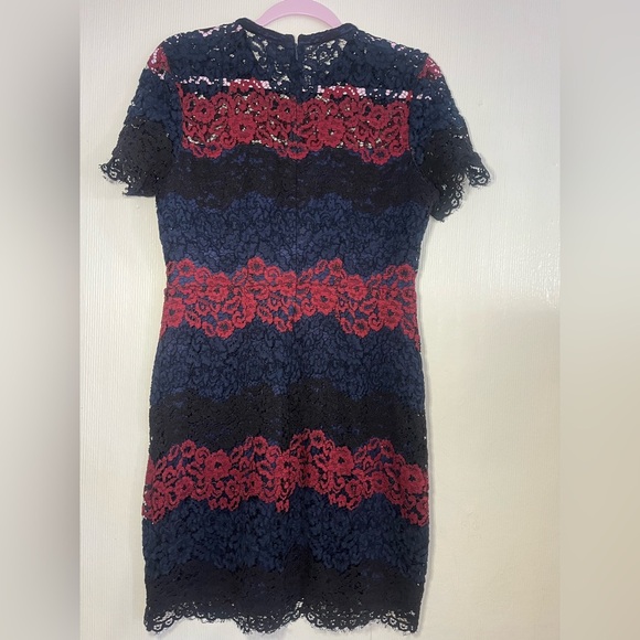 Express Black and Red Lace Mini Dress - Picture 6 of 7